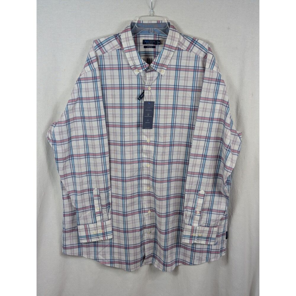 NavTech by Nautica Stretch Long Sleeve Button Down Shirt Men's Size 3XL NWT